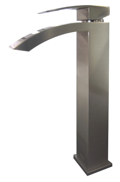 Ratel Single Handle Bathroom Vessel Faucet 6 3/8' X 12' Brushed Nickel