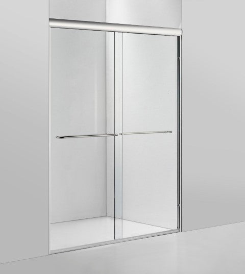 Bypass Shower Door (8Mm)Thick Tempered Glass 60'W X 72'H Brush Nickel