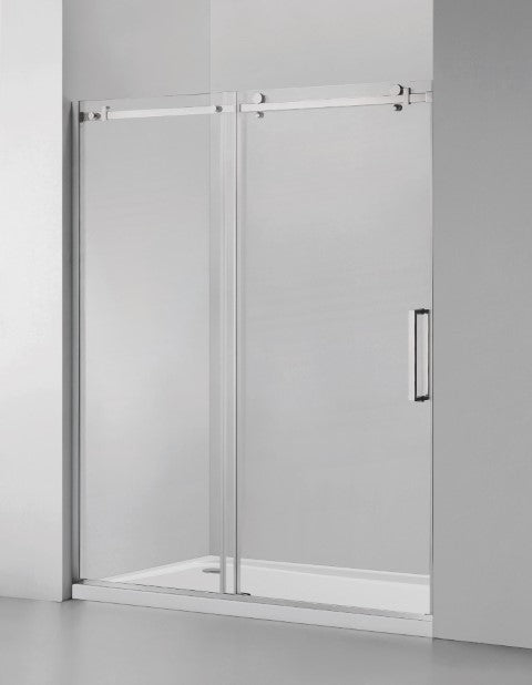 Frameless Shower Door (8Mm)Thick Tempered Glass 60'W X 76'H Brush Nickel