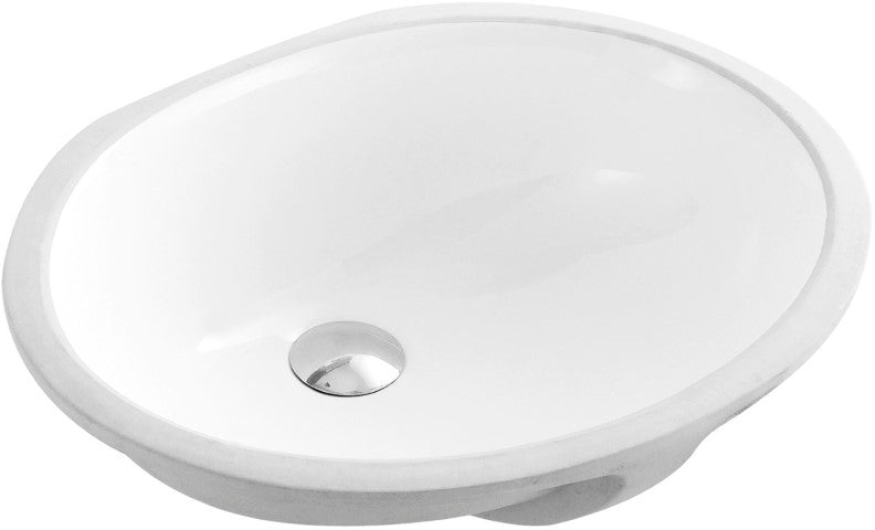Ceramic Oval Undermount Sink 19 1/2'L X 16'W X 8 1/2'H