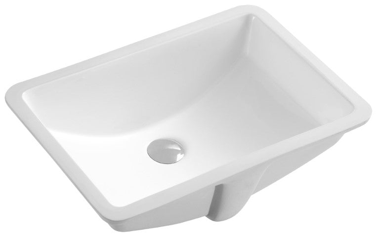 Ceramic Square Undermount Sink 20 7/8'L X 14 3/4'W X 8 3/8'H