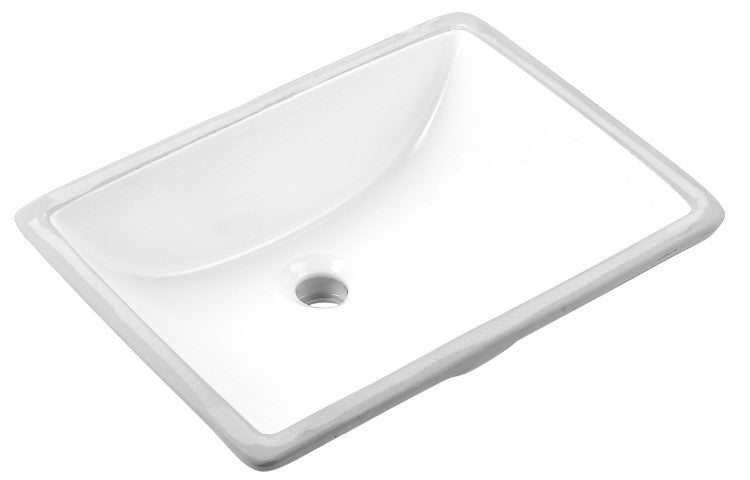 Ceramic Square Undermount Sink 20 1/4'L X 15 1/8'W X 7 1/2'H