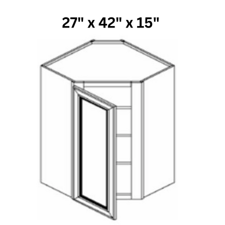 Charlton Wall Diagonal Corner Cabinet 27' X 42' X 15'